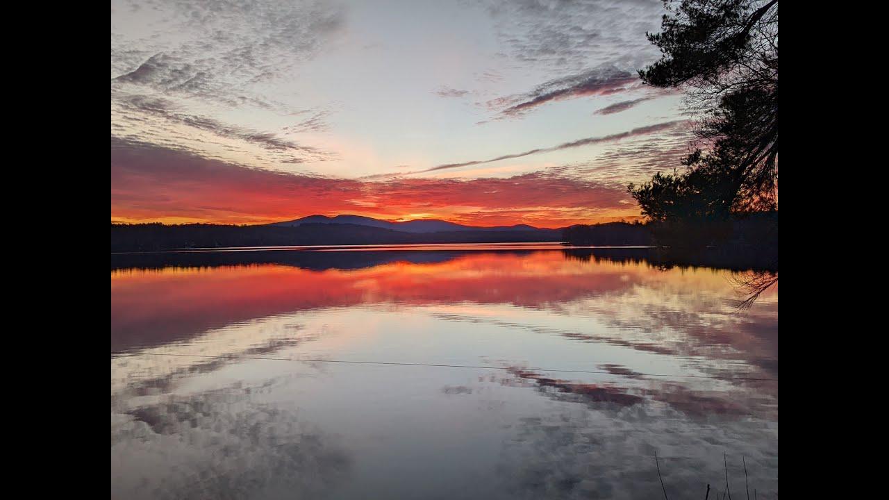 'Video thumbnail for Sunrise across Lake Winnisquam Waldron Bay NH'