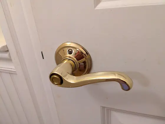 lever handle cylindrical lockset polished brass