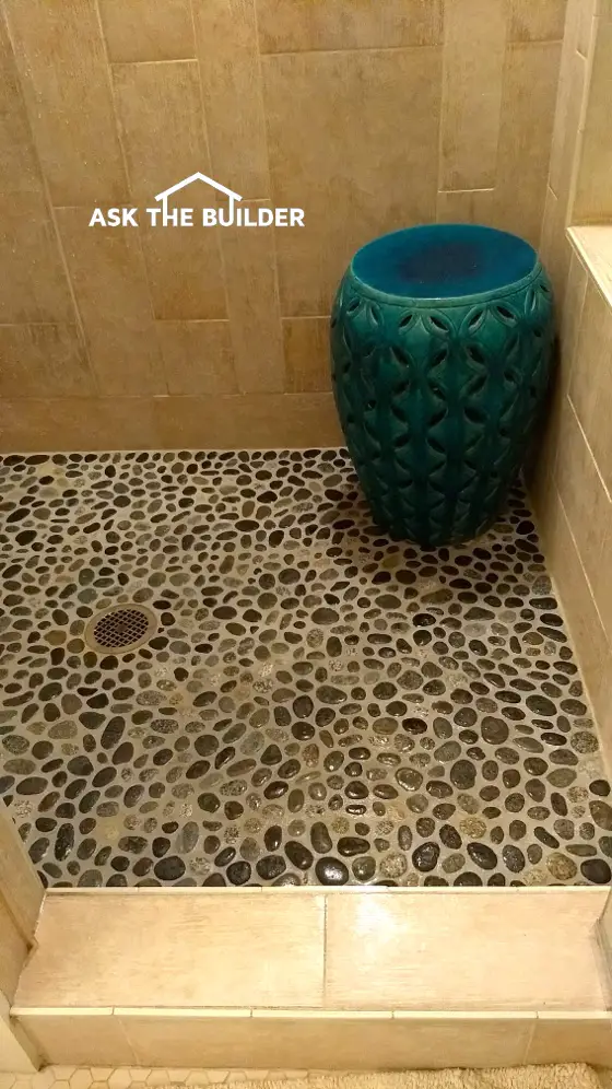 pebble shower floor