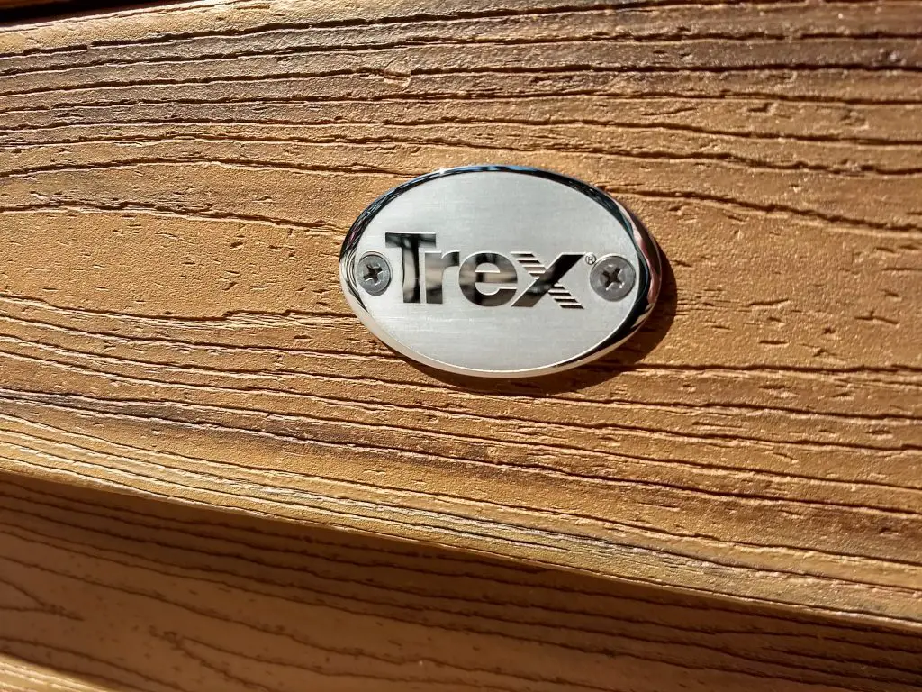 trex deck logo plate