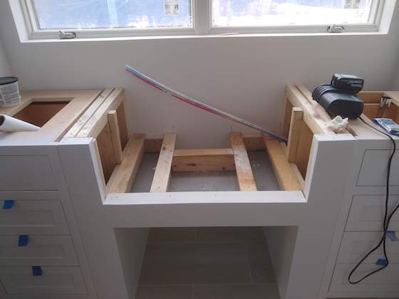 apron sink framing