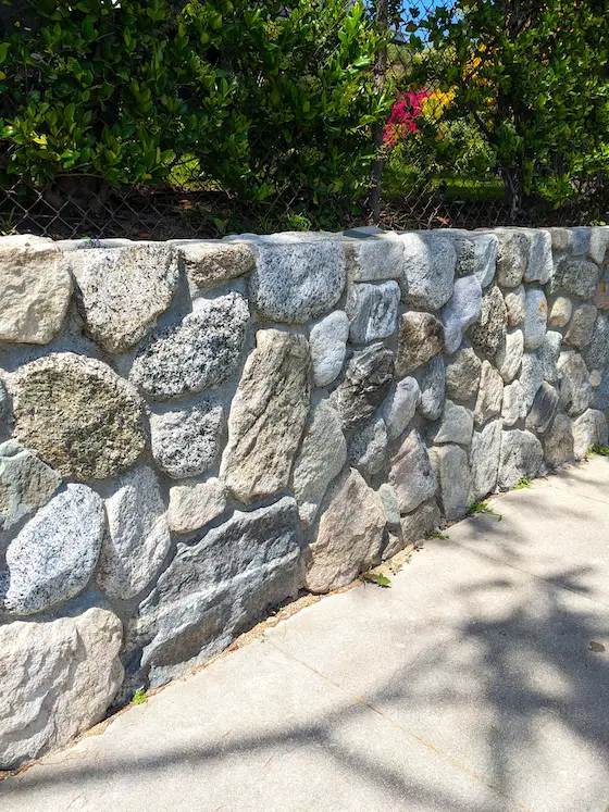 small stone retaining wall