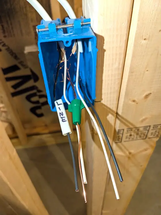 electrical outlet switch box rough construction