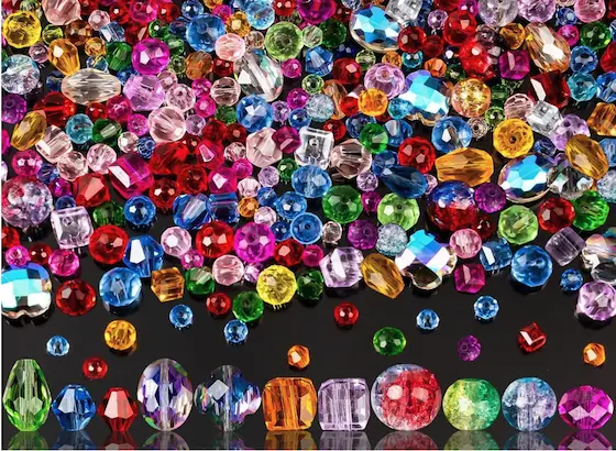 colored glass beads